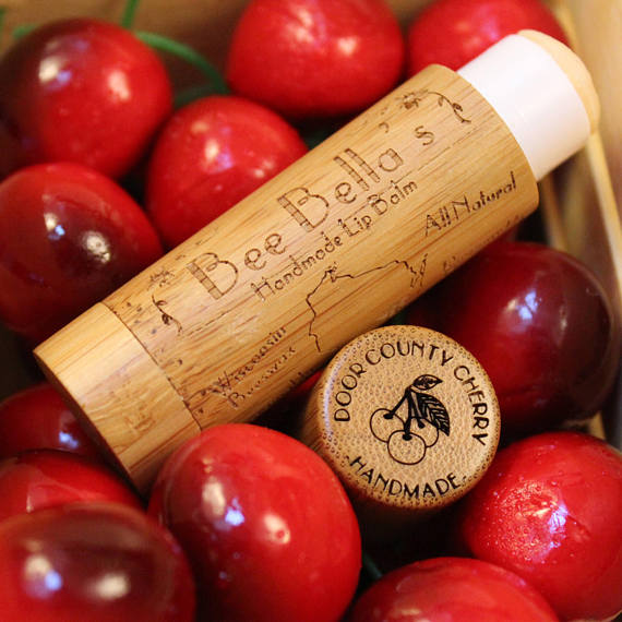 Beeswax Lip Balm - Cherry - Ella Lane Bee Bella’s Fair Trade Certified handcrafted organic lip balm offers you