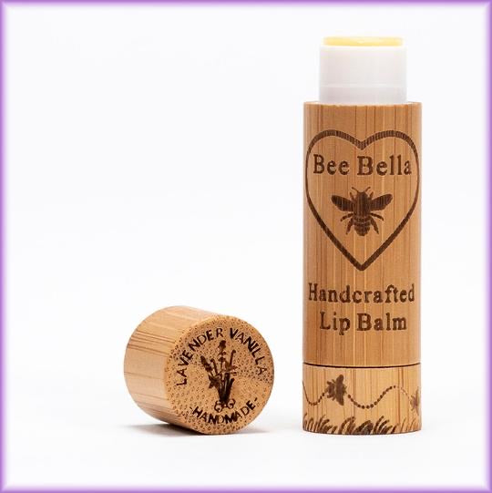 Beeswax Lip Balm - Lavender Vanilla - Ella Lane Bee Bella’s Fair Trade Certified handcrafted organic lip balm offers you