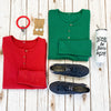 Michelle Mae Harper Long Sleeve Henley - Red - Ella Lane The perfect long sleeve top! Amazing fabric that is warm