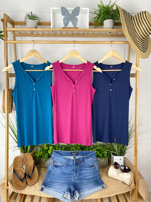 Michelle Mae Addison Henley Tank - Berry - Ella Lane Our is the softest base layering piece you’ll ever feel!