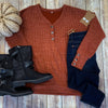Michelle Mae Brittney Button Sweater - Pumpkin