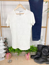 Michelle Mae Juliet Lace Front Tee - White - Ella Lane Our lace front tee is for someone who wants to bring classic
