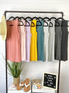 Michelle Mae Addison Henley Tank - Charcoal w/White Stripes - Ella Lane Our is the softest base layering piece you’ll