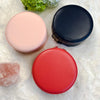Michelle Mae Molly Circle Jewelry Box - Ella Lane A circle jewelry case that has a soft faux leather exterior. Great for